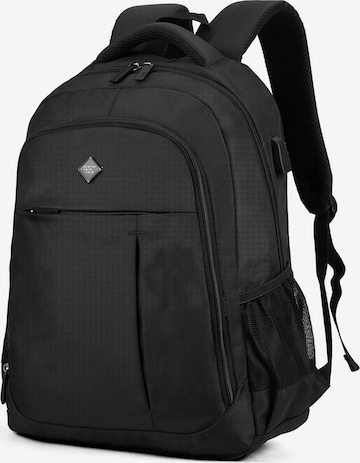 Aoking Rucksack in Schwarz: Vorderseite