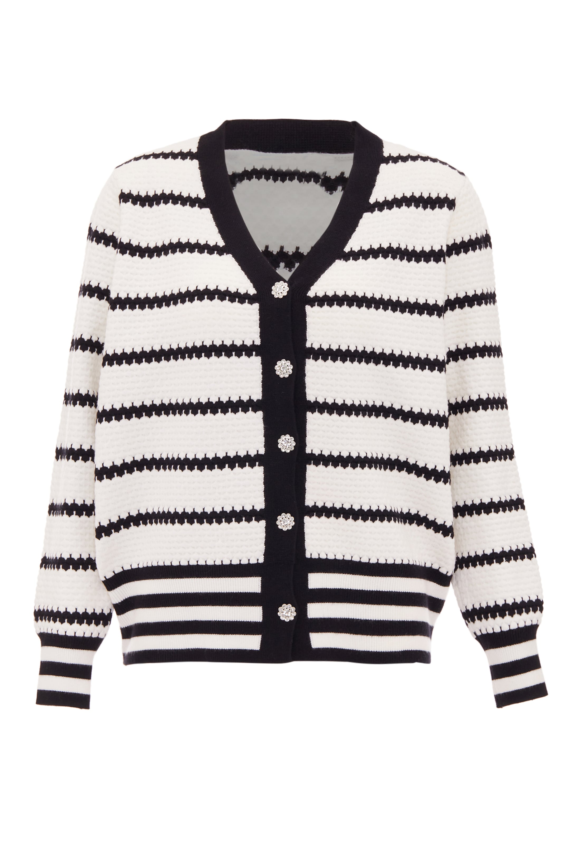 SANIKA - Casaco de malha em branco: frente