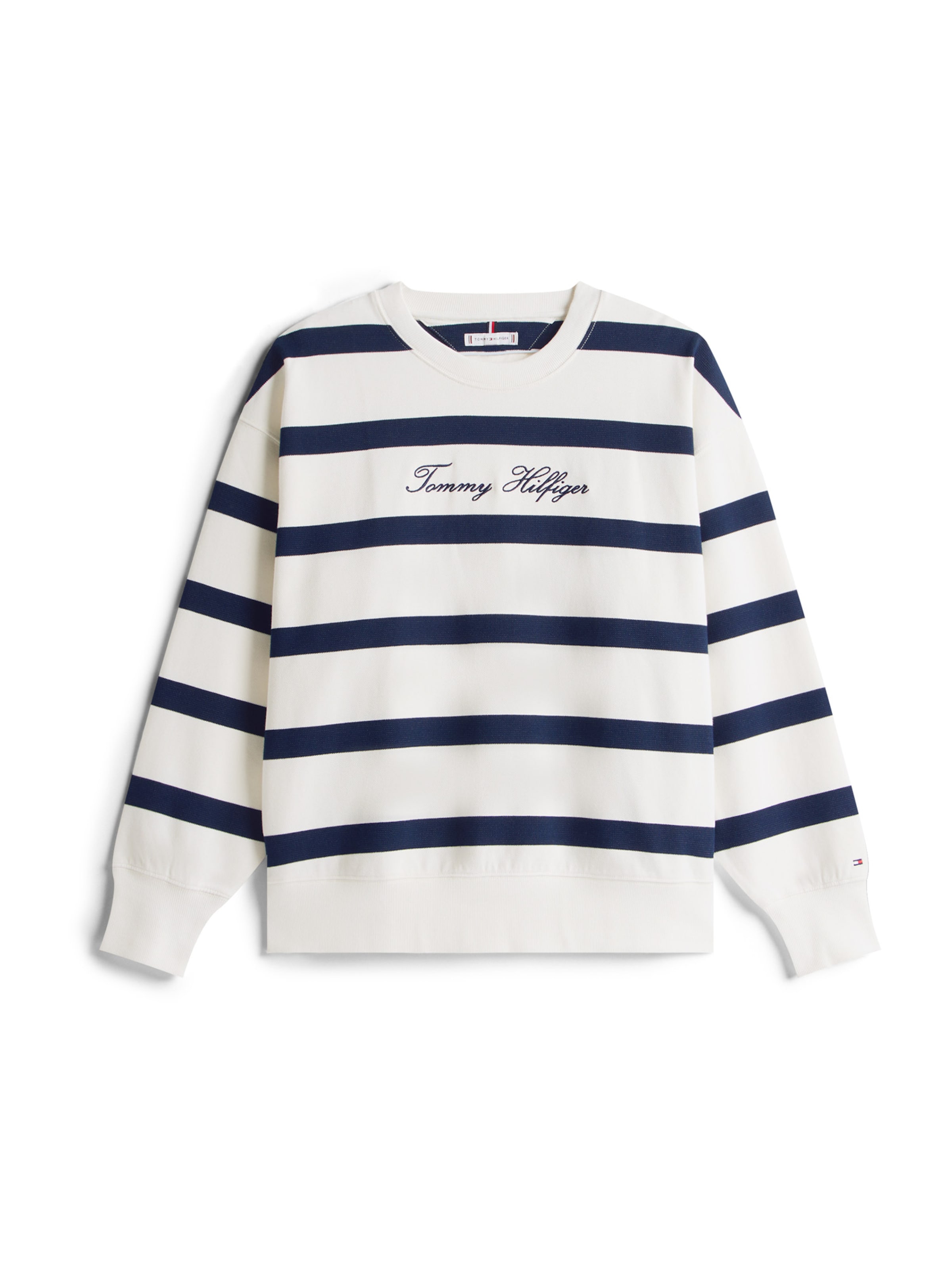 Sweat-shirt Tommy Hilfiger Curve en blanc : devant