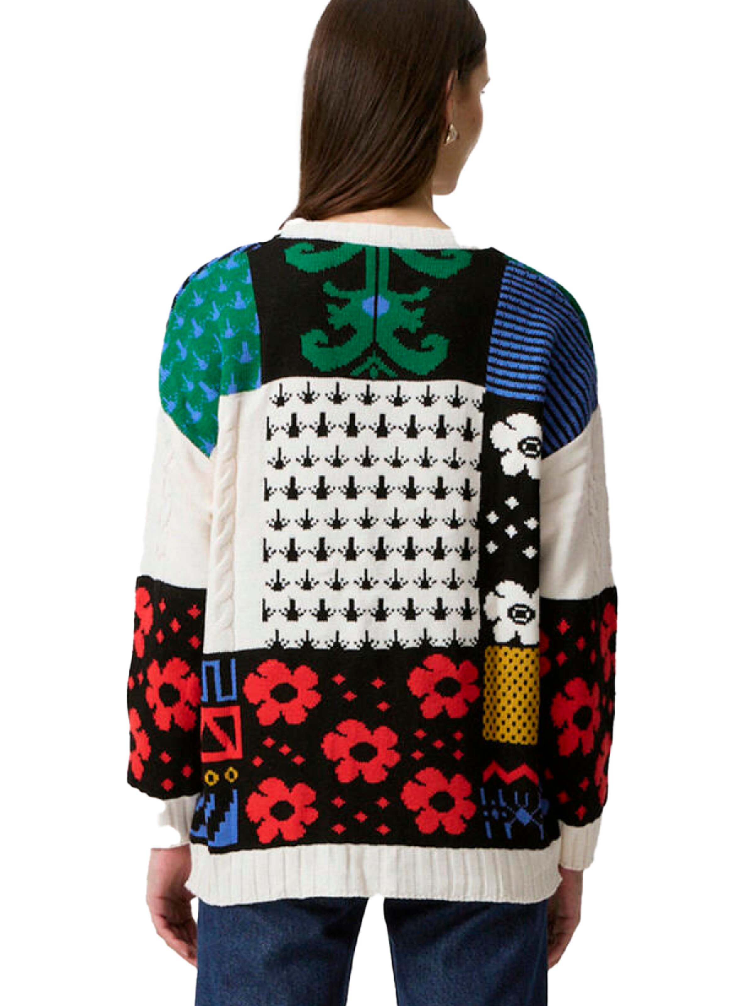 Pull-over Touche Prive en mélange de couleurs