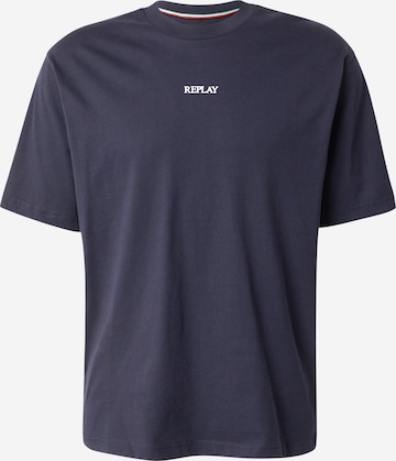 T-Shirt REPLAY en bleu : devant