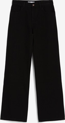 Bershka Wide Leg Jeans in Schwarz: predná strana