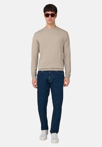 Boggi Milano Suit vest ' Crew Neck Jumper in Superfine Wool ' in Beige