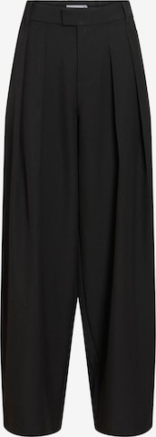 VILA - Barrel Pantalón plisado 'VIHelen' en negro: frente