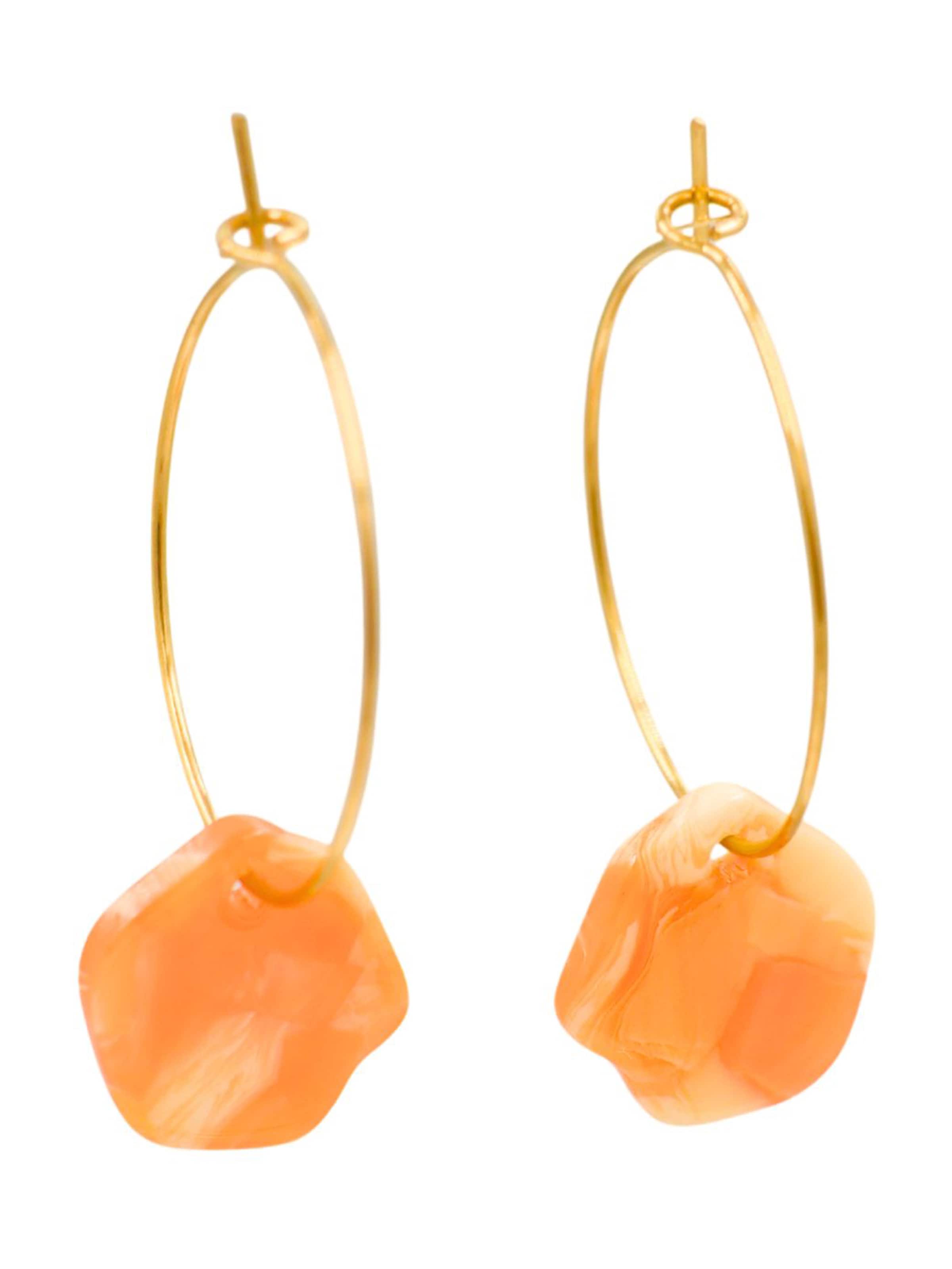 Fräulein Wunder Náušnice 'Alice' – oranžová: přední strana