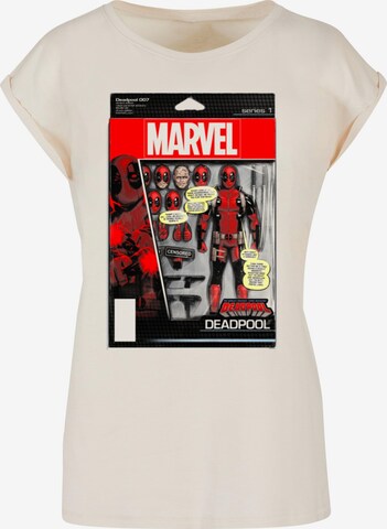 ABSOLUTE CULT T-Shirt 'Deadpool - Action Figure' in Beige: predná strana
