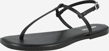 ABOUT YOU - Sandalias de dedo 'Cassandra' en negro: frente