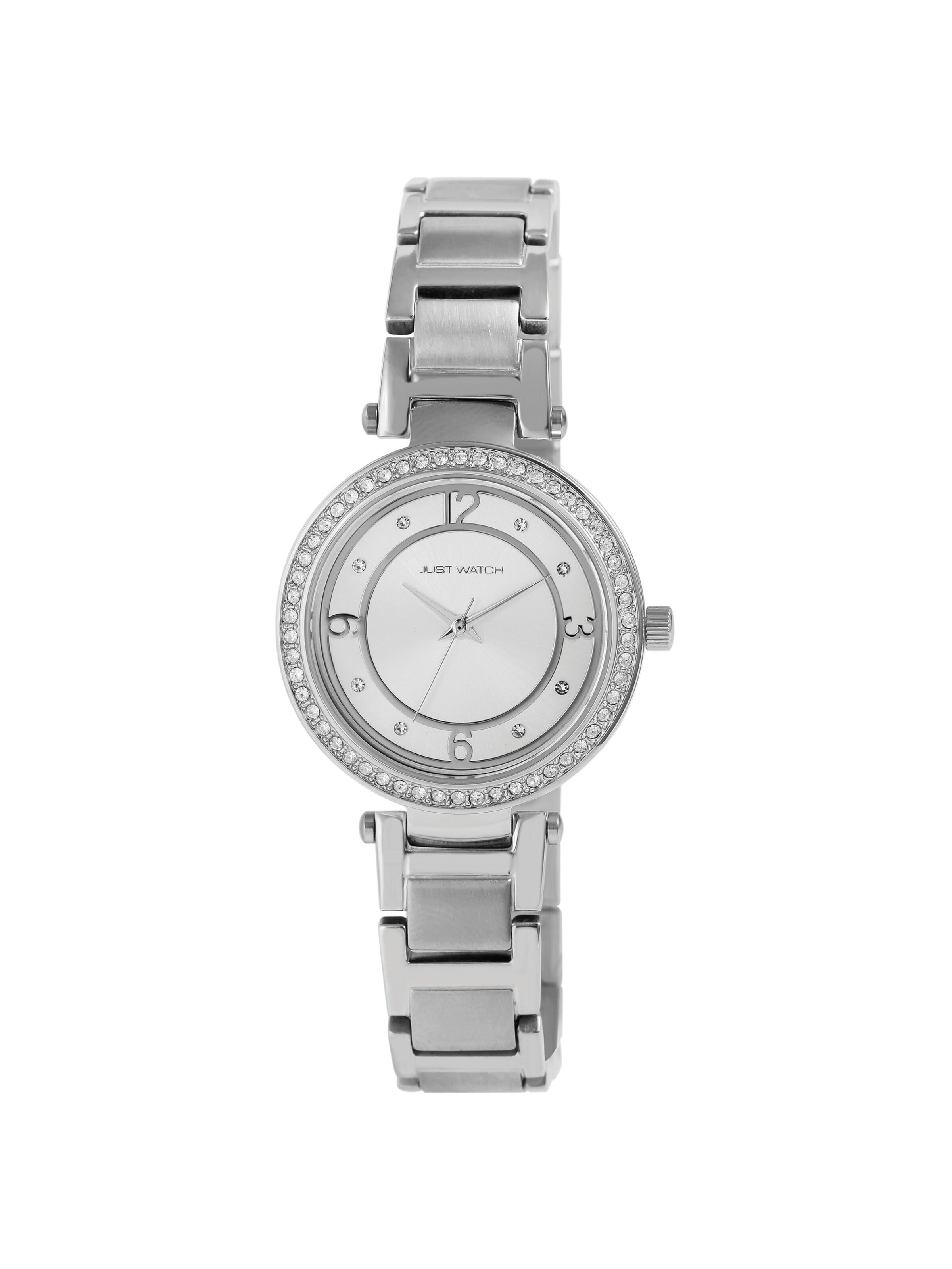 Just Watch Analog Watch 'Maurin, 3 ATM' in Silver: front