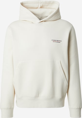 JACK & JONES Sweatshirt 'JWHISLINGTON' i hvid: forside