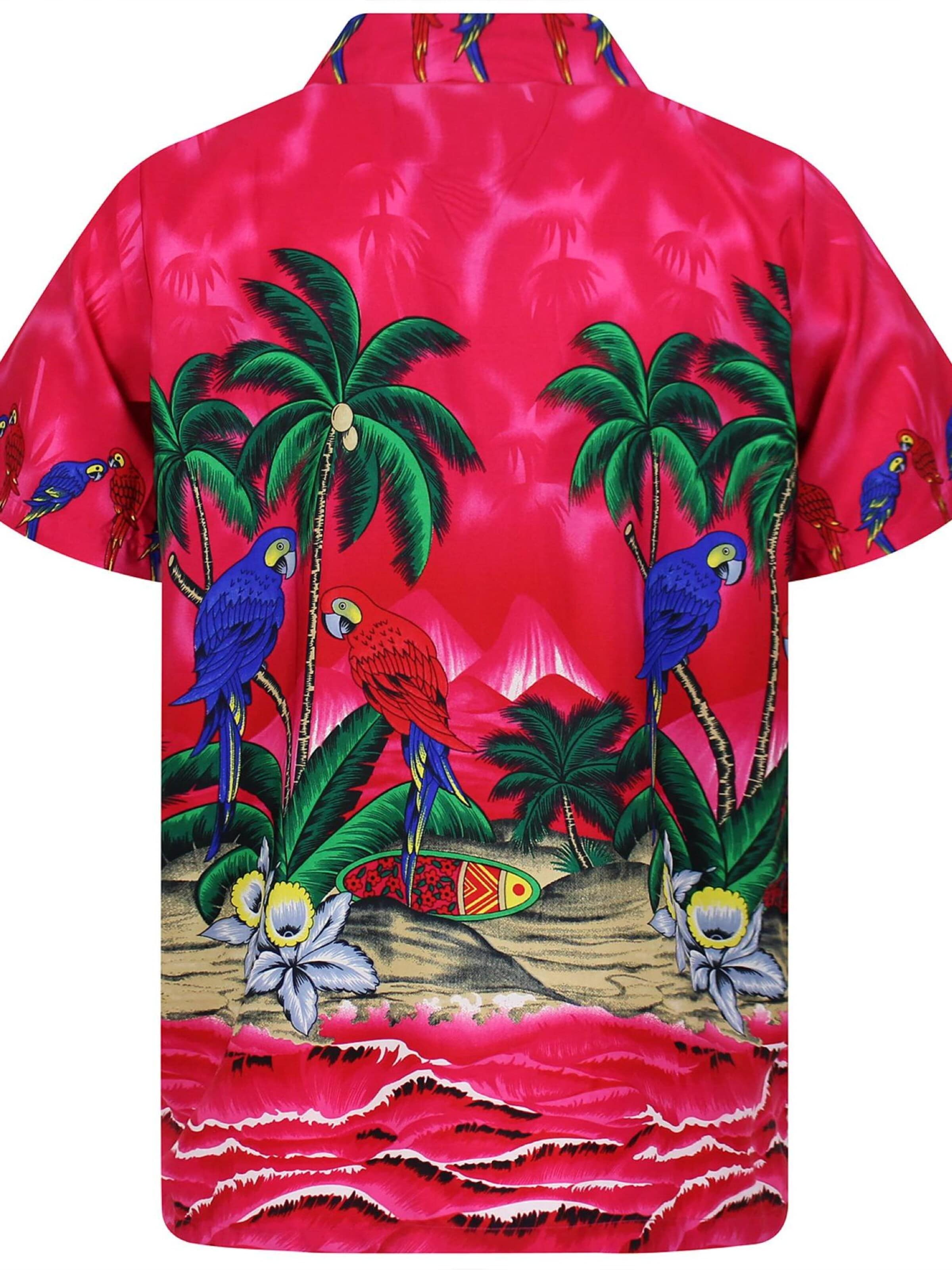 King Kameha Shirt 'Parrot' in Roze