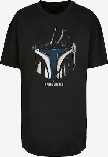 F4NT4STIC T-Shirt 'Star Wars The Mandalorian Helmet Silhouette' in dunkelblau / schwarz / weiß, Produktansicht
