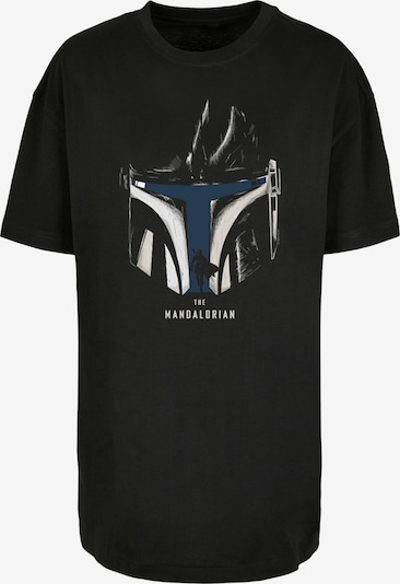 F4NT4STIC Shirt 'Star Wars The Mandalorian Helmet' in blau / schwarz / weiß, Produktansicht