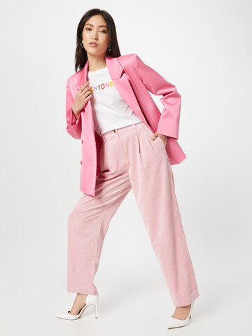 Loosefit Pantalon à pince 'Livia' MSCH COPENHAGEN en rose