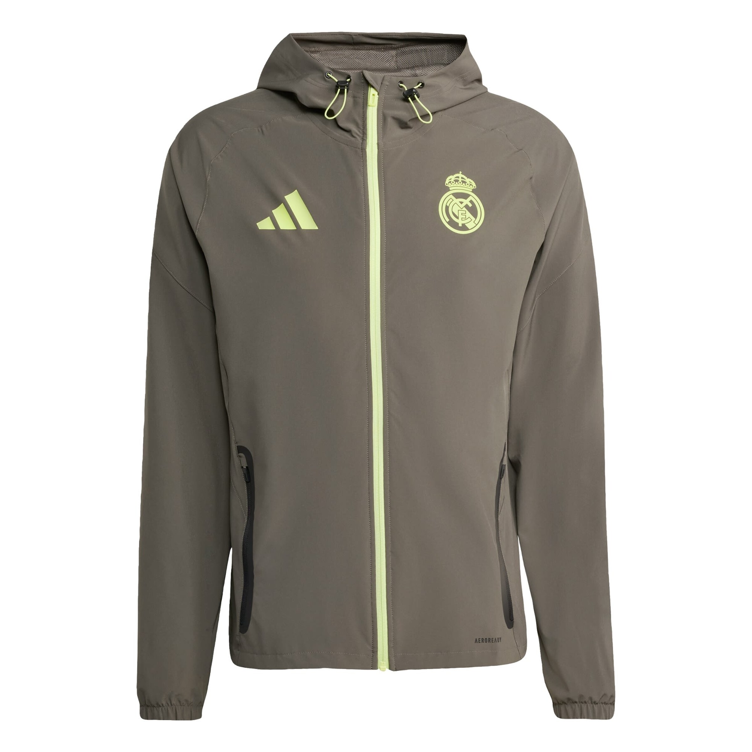 ADIDAS PERFORMANCE Trainingsjacke 'Real Madrid Tiro 25 Competition Vis' in Grau: Vorderseite