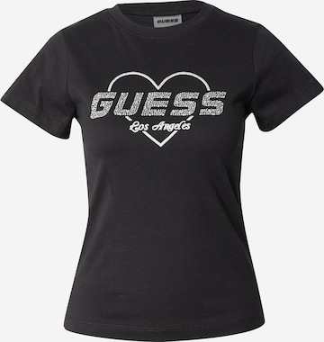 GUESS - Camiseta 'NARCISO' en negro: frente