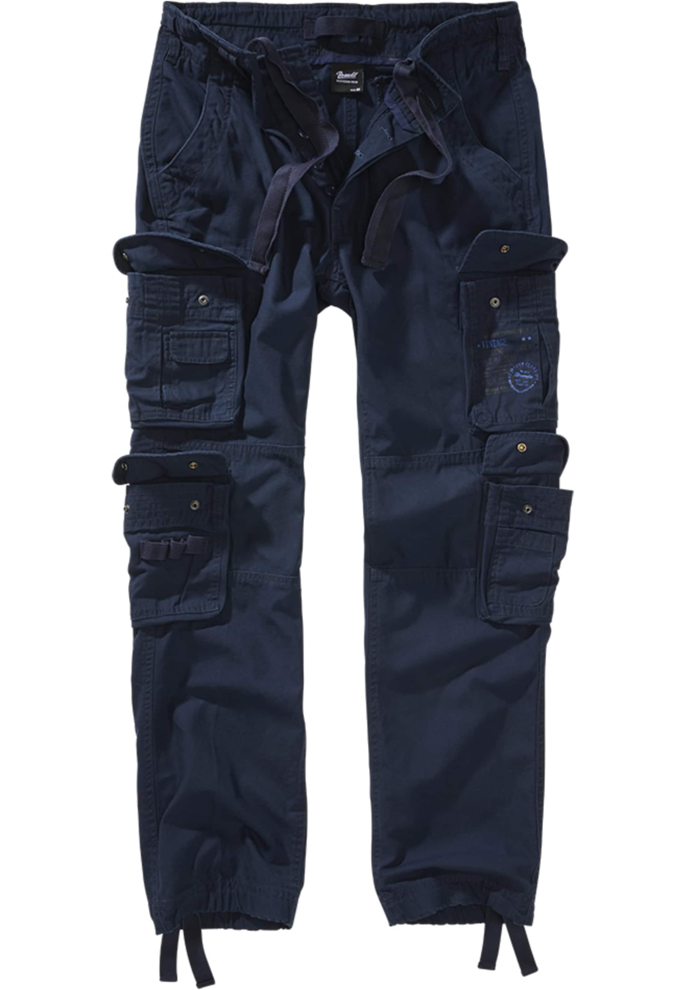 Brandit Cargo trousers in Blue: front