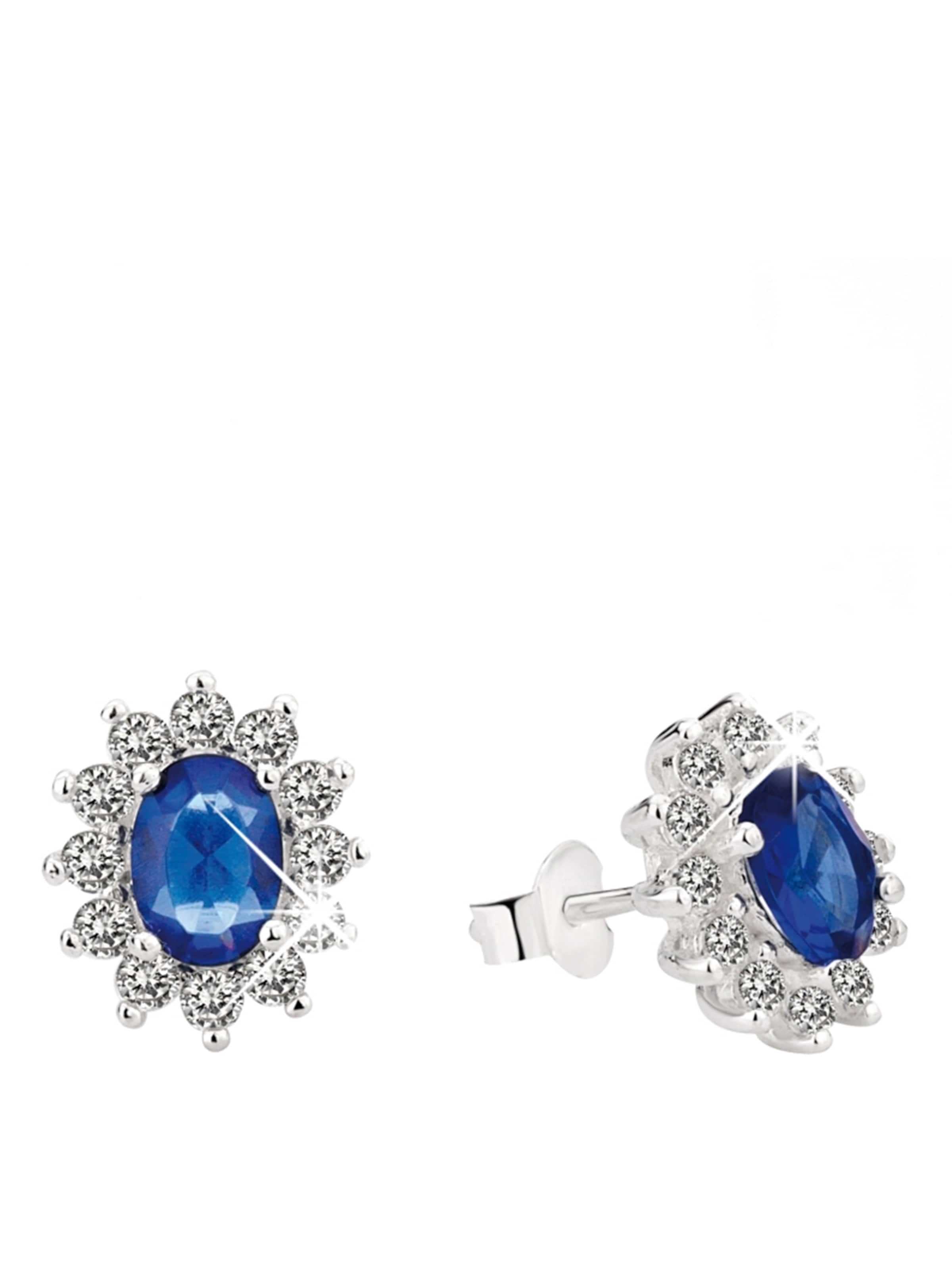 Lucardi Earrings in Silver: front