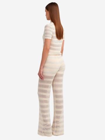 Dilvin Wide leg Broek 'Hose' in Beige