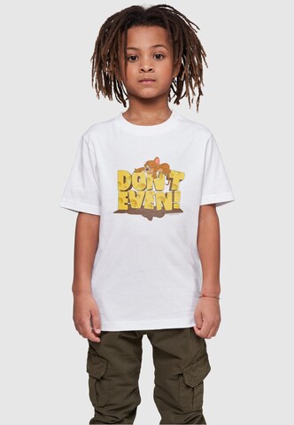 ABSOLUTE CULT Shirt 'Tom And Jerry - Don't Even' in White: front