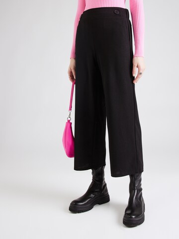 Wide leg Pantaloni de la VERO MODA pe negru: față