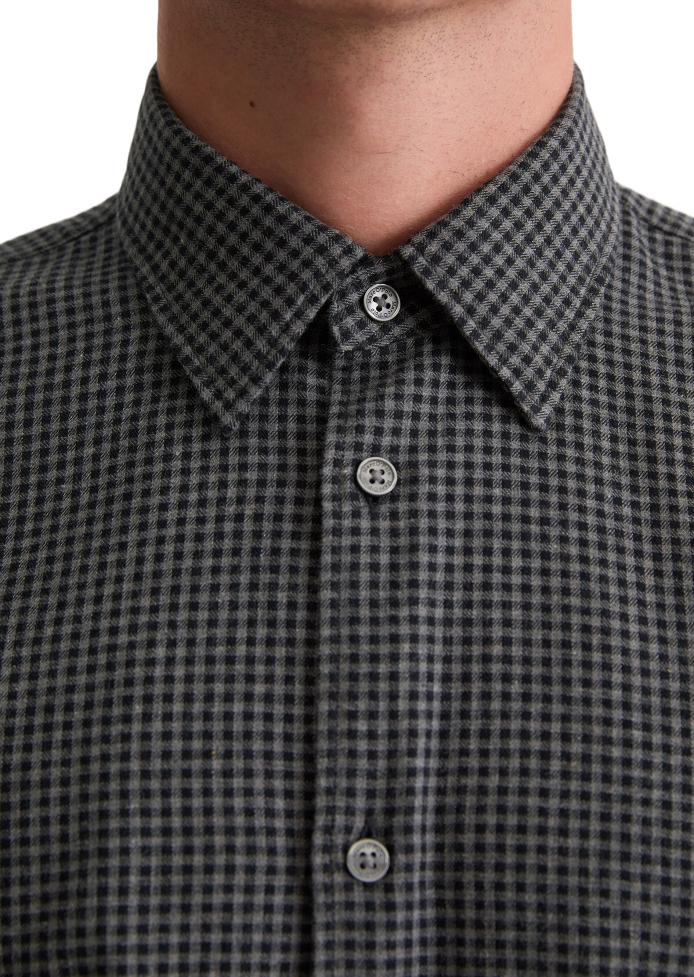 Marc O'Polo Regular fit Overhemd in Zwart