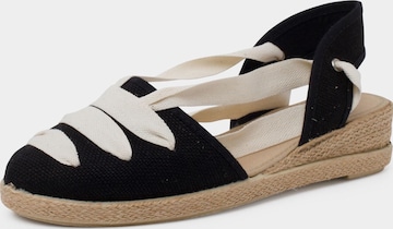 Pisamonas - Sandalias en negro: frente