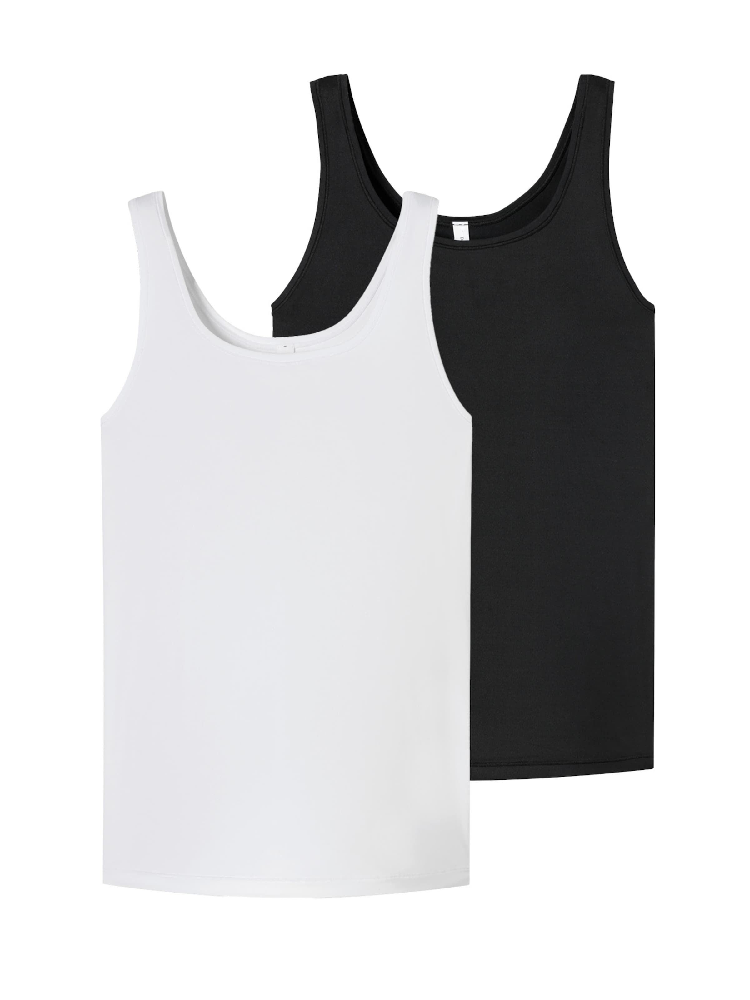 SCHIESSER Onderhemd ' Trägertop - Unique Micro ' in Zwart: voorkant