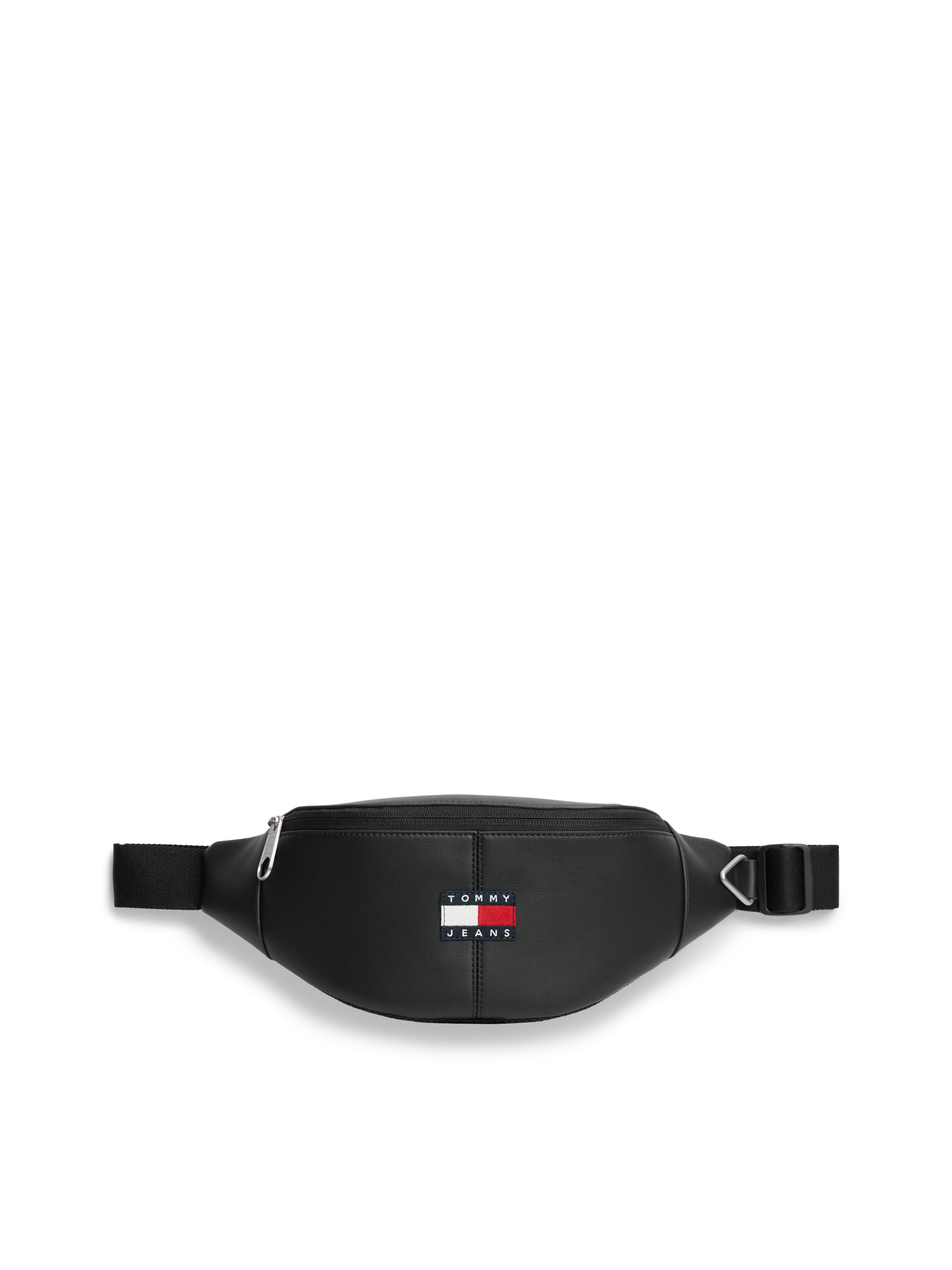 Tommy Jeans - Riñonera 'ESS' en negro: frente