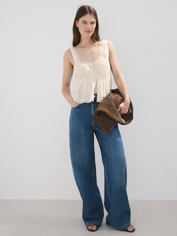 Haut 'MARABU' MANGO en beige : devant