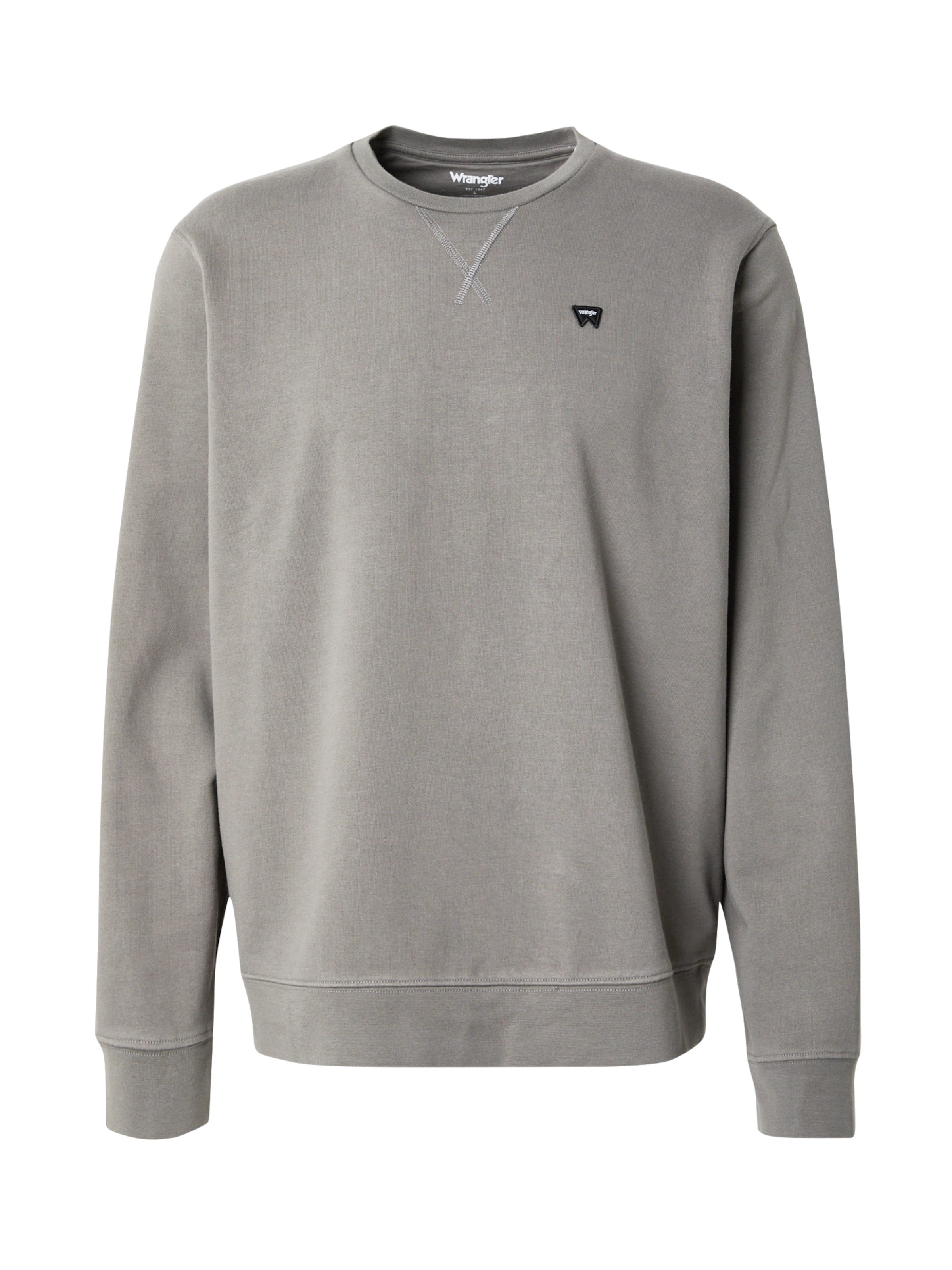 Felpa 'SIGN OFF CREW' di WRANGLER in grigio: frontale