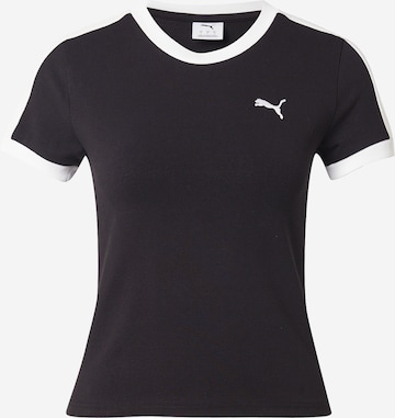 PUMA Majica 'T7' | črna barva: sprednja stran