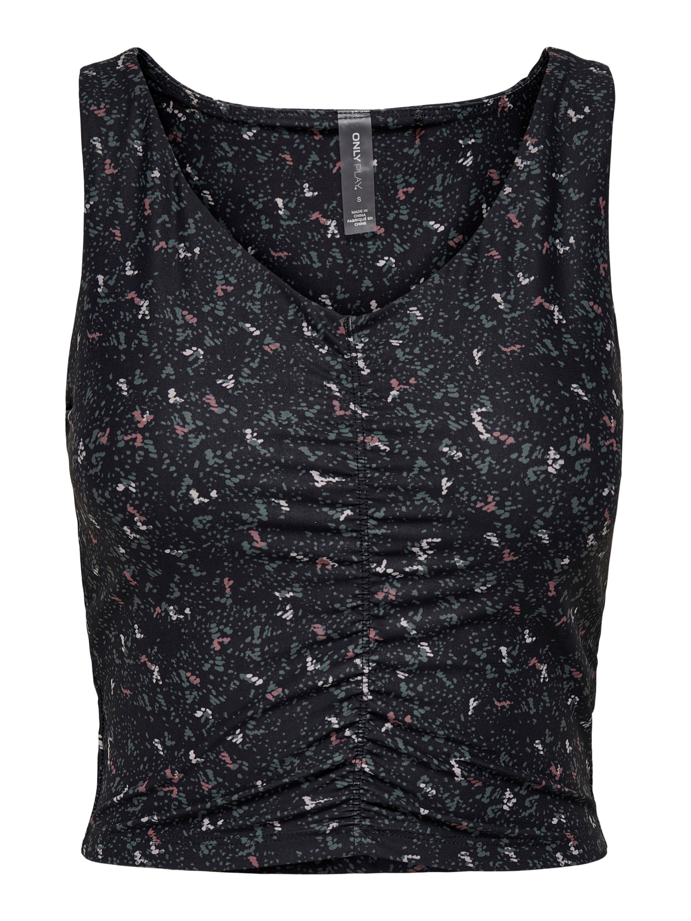 ONLY PLAY Športový top - Čierna: predná strana