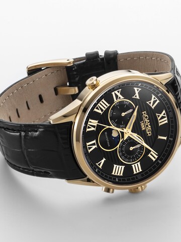 Roamer Analog Watch 'Superior Moonphase' in Black: front