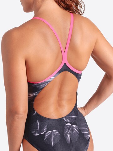 ARENA Bustier Badedragt 'FROZEN LEAVE' i sort