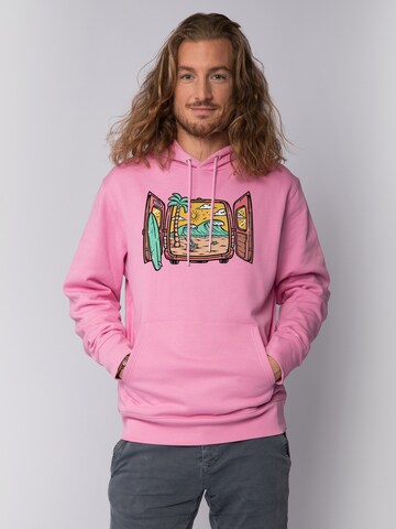 Felpa 'Surf And Beach' di Watapparel in rosa: frontale