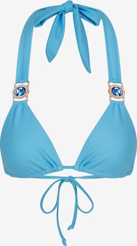 Moda Minx Bikini Top in Blue: front