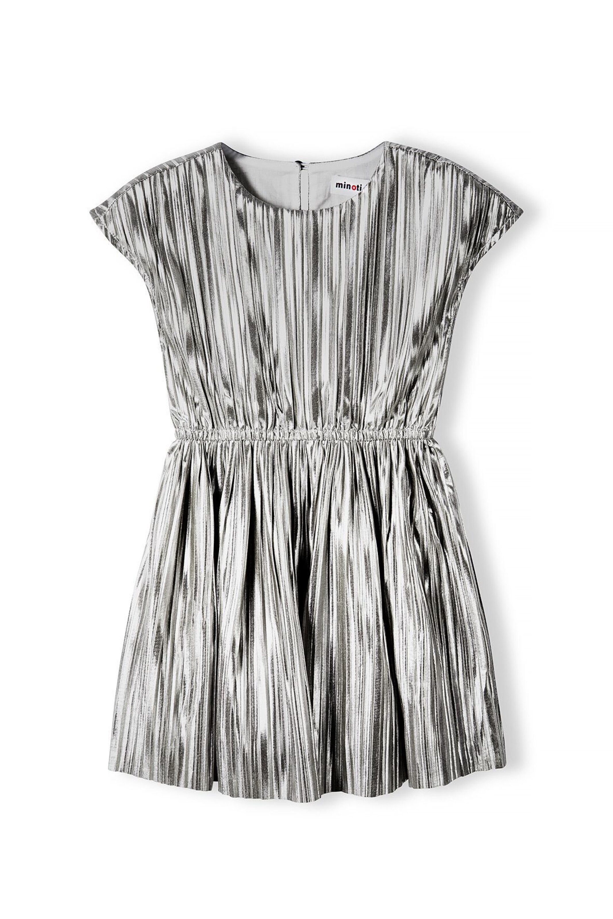 MINOTI Dress in Silver: front