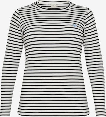 KAFFE CURVE Koszulka 'Lia' w kolorze czarny: przód