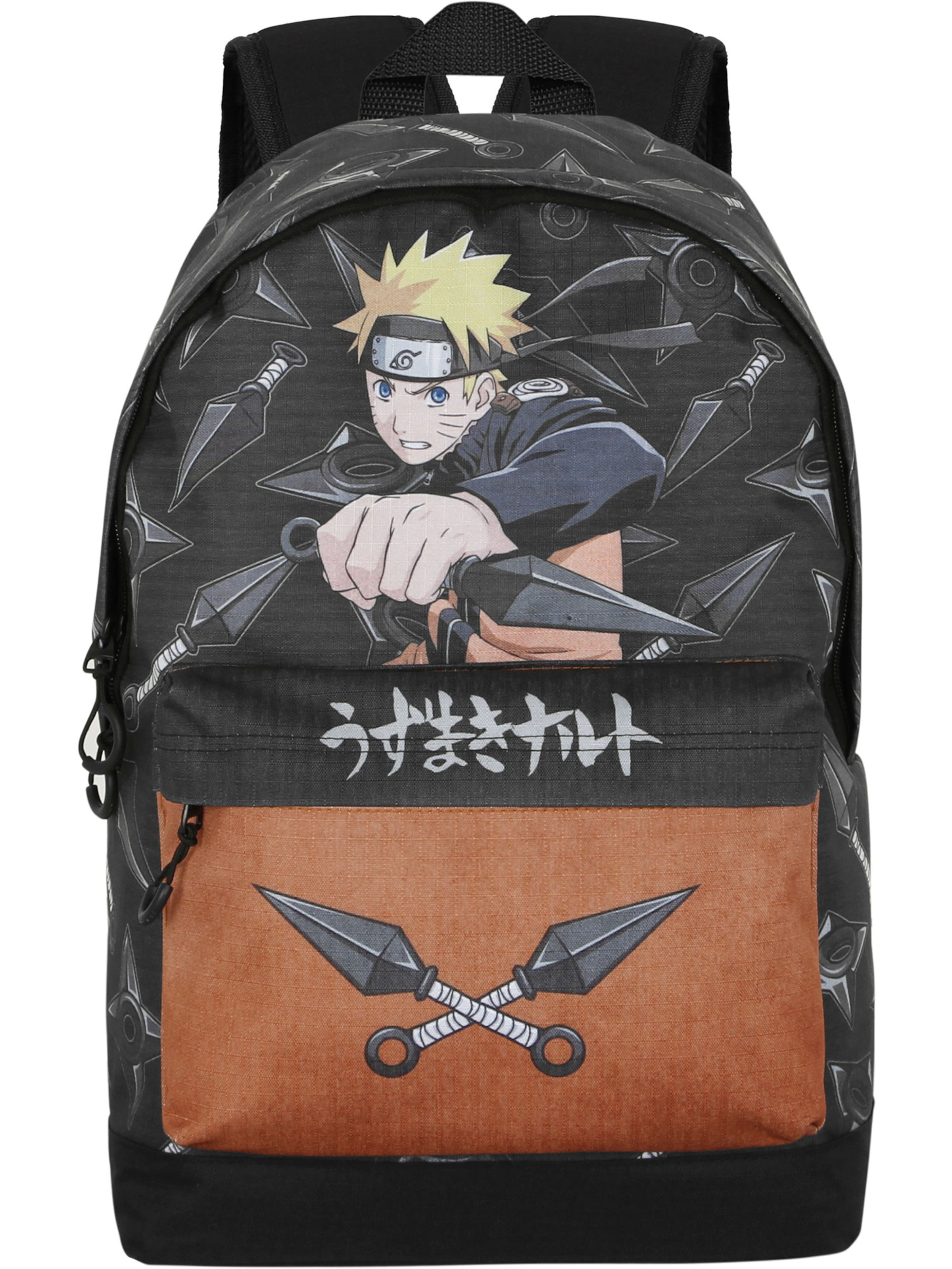 Naruto Backpack 'Weapons-FAN' in Black: front