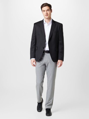 BOSS Black Regular Pleated Pants 'Genius' in Grey