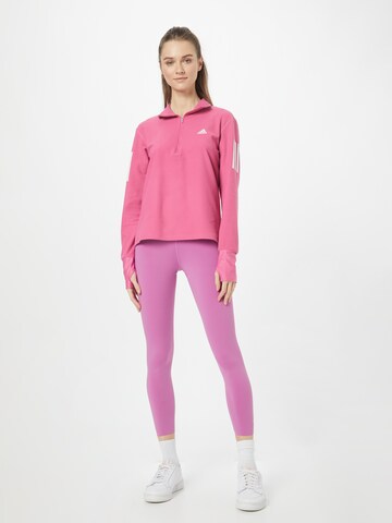 rožinė ADIDAS SPORTSWEAR Sportinio tipo megztinis 'Own The Run '