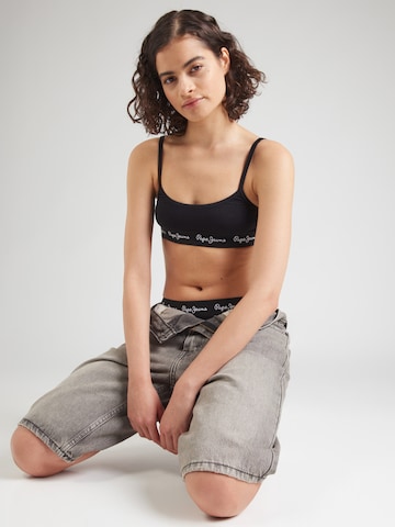 Pepe Jeans Bygelfri Behå i svart