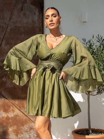 JIORO Jurk 'ESSENTIALS' in Groen