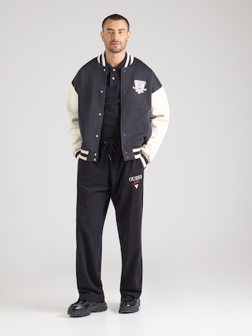 GUESS JEANS Wide leg Broek 'BAKER' in Zwart