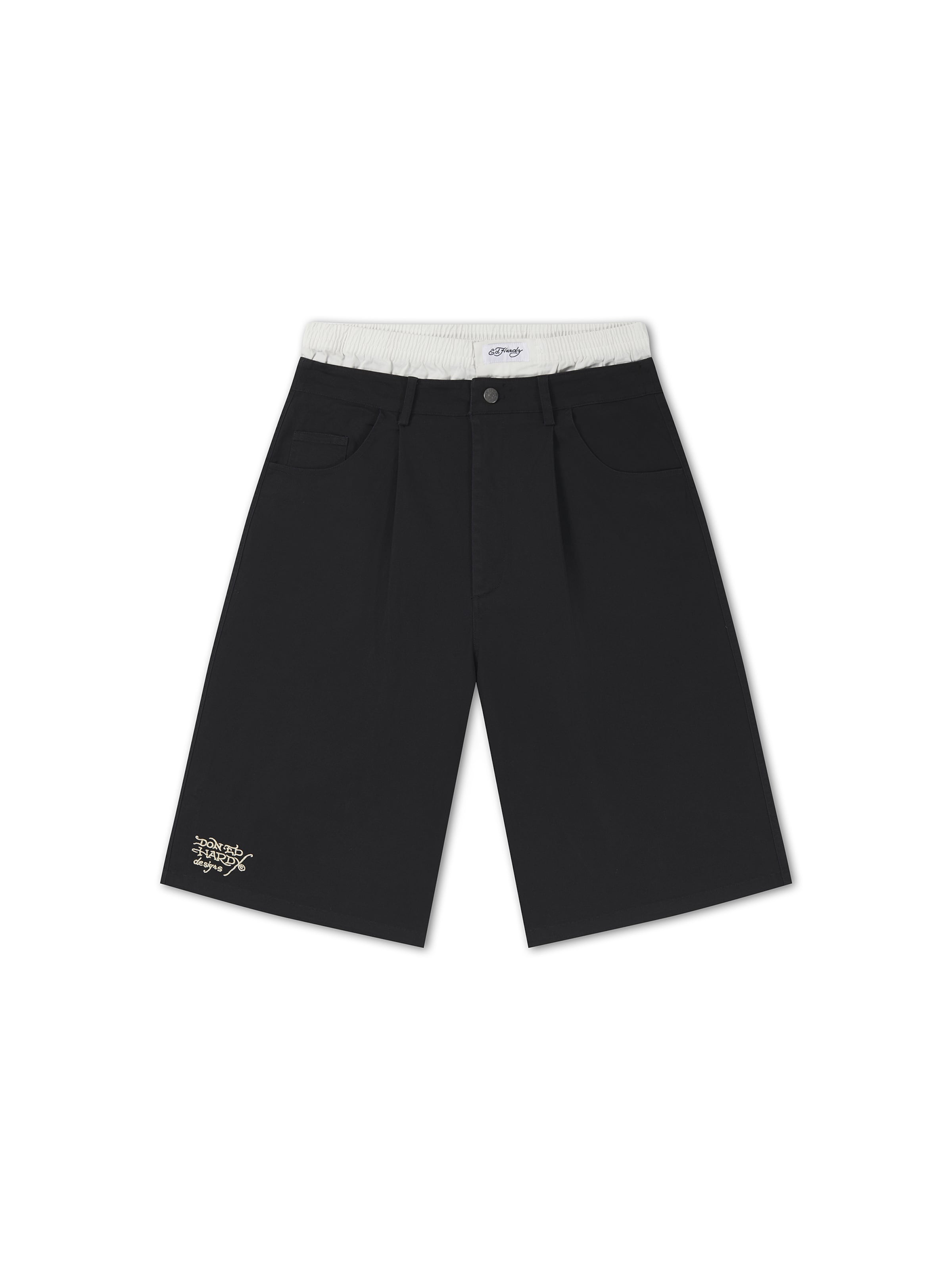 juoda Ed Hardy Laisvas Kelnės: priekis