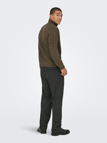 Only & Sons Trui 'Join' in Bruin