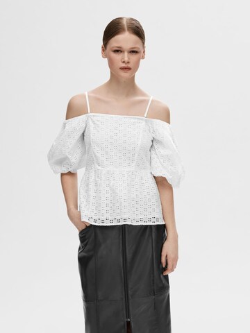 SELECTED FEMME Bluse i hvid: forside