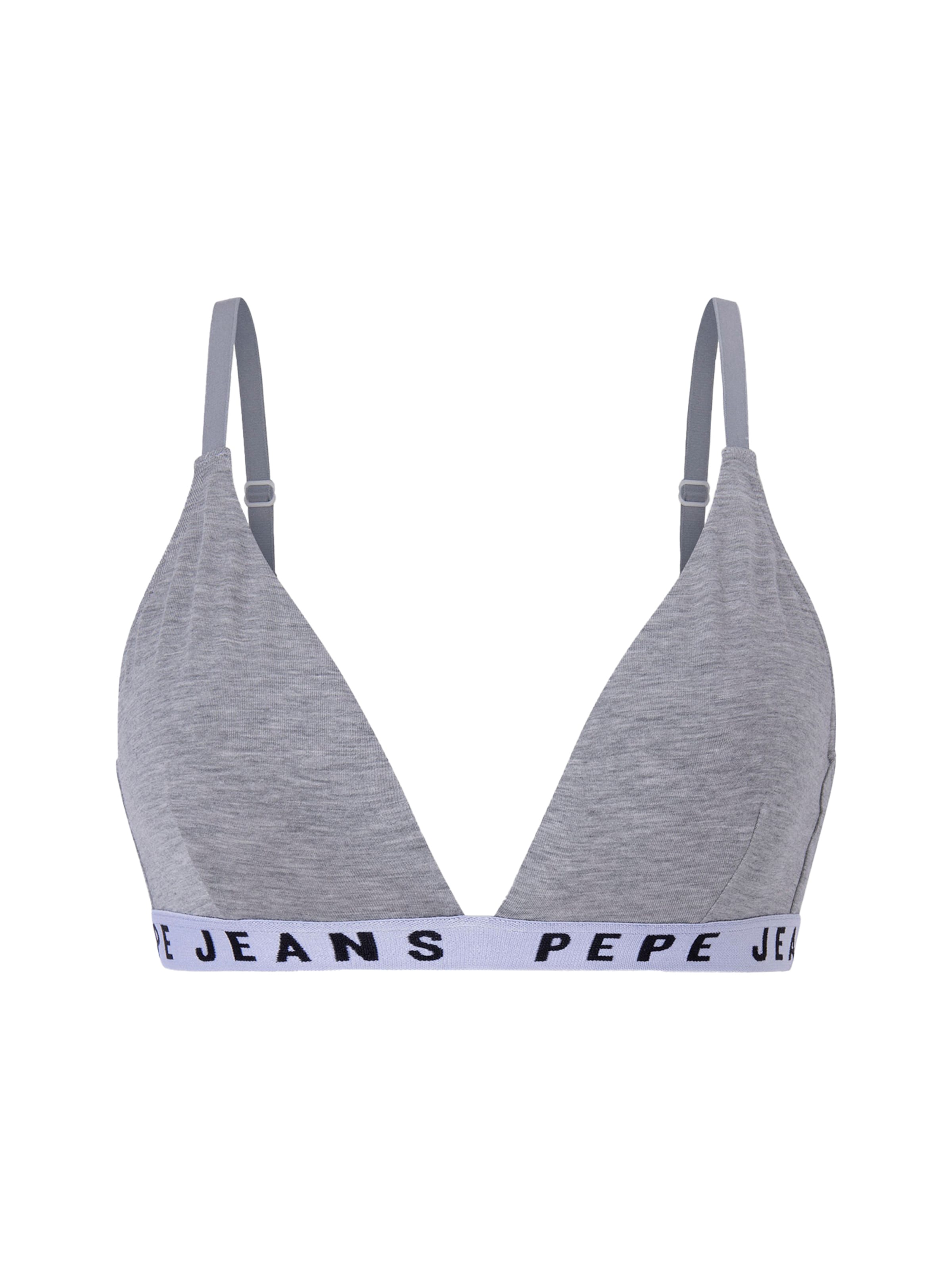 Pepe Jeans Triangel BH in Grau: Vorderseite