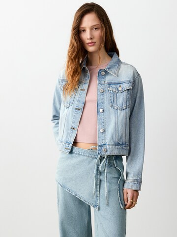 mėlyna MANGO TEEN Demisezoninė striukė 'Cazadora': priekis