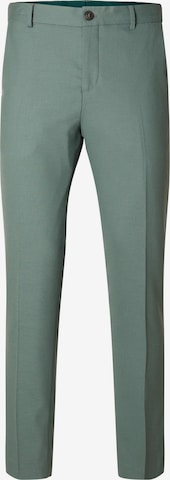 Coupe slim Pantalon à plis 'NEIL' SELECTED HOMME en vert : devant